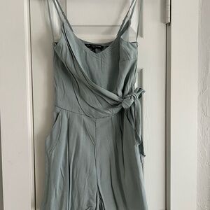 One Clothing Sage Green Wrap Romper